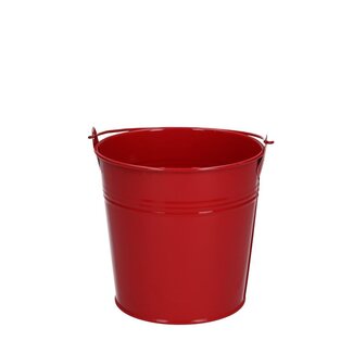 4A Red Zinc Little Bucket Flowerpot Plant Pot | Diameter 12.5 centimeter | Height 11.5 centimeter | Per 10 little buckets