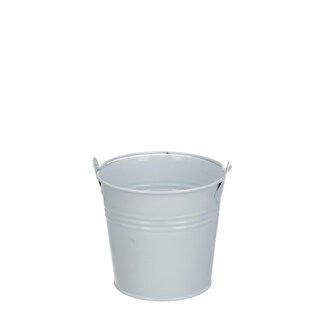 4A Natural White Zinc Little Bucket Flower Pot Plant Pot | Diameter 10 centimeter | Height 9 centimeter | Per 10 little buckets