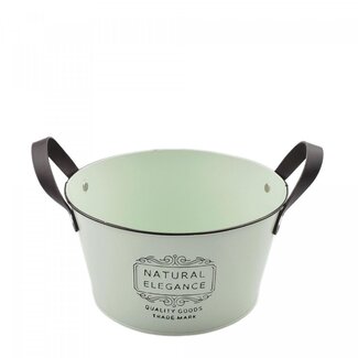 4A Light green Zinc Tray “Binta“ | Diameter 20 centimeter | Height 11 centimeter | Per 10 trays