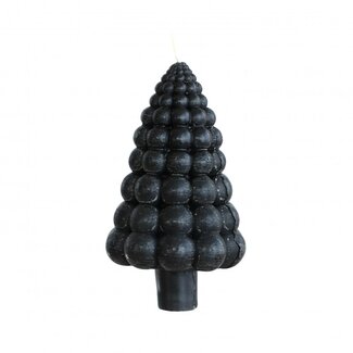 4A Kerstboom Kaars “Bubble” | Kleur: Zwart | Kerst Decoratie | Diameter 7 centimeter | Hoogte 12 centimeter | Per 6 kaarsen