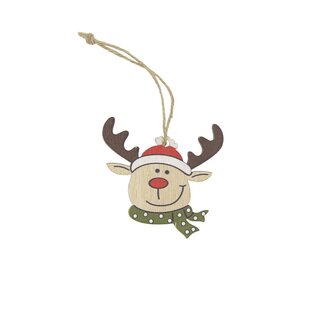 4A Mixed Colours Reindeer Hanger | Christmas Decoration | Length 7 centimetres | Per 24 hangers