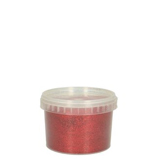 4A Red Glitter | Christmas Decoration | Contents 400 gram | Per jar