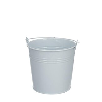 4A Natural White Zinc Little Bucket Flowerpot Plant Pot | Diameter 12.5 centimetre | Height 11.5 centimetre | Per 10 little buckets