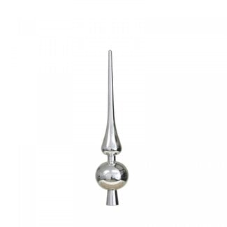 4A Silver-coloured Plastic Topper | Christmas Decoration | Length 28 centimeter | Per topper