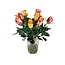 Frische rot-orange Rosen "Wild Fox Orange Red" | ↕ 60cm | Ø 5.5 cm pro Rose | Pro 10 Rosen