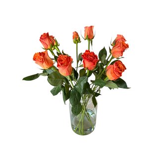 Freshy Fresh orange roses "Orange Bright Wave" | ↕ 60 cm | Ø 5.5 per rose | Per 10 roses
