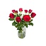 Fresh red roses "Upper Class Vibrant Red" | ↕ 60cm | Ø 5.5 cm per rose | Per 10 roses
