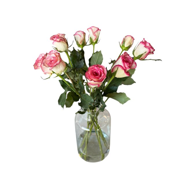 Fresh cherry-coloured roses "Glow Cerise" | ↕ 60cm | Ø 5.5 cm per rose | Per 10 roses