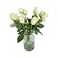 Frische creme-weiße Rosen "Athena Creamy White" | ↕ 60cm | Ø 5.5 cm pro Rose | Pro 10 Rosen