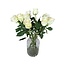 Frische weiße Rosen "Snow Storm White" | ↕ 60 cm | Ø 5.5 cm per Rose | Per 10 Rosen bestellbar