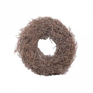 4A Natural Frosted White Brown Fern Root Wreath | Diameter 38 centimeter | Per wreath