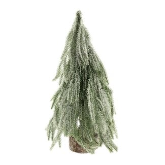 4A Frosted Kerstboom | Kleur: Groen | Kerst Decoratie | Diameter 25 centimeter | Hoogte 45 centimeter | Per 4 kerstboompjes