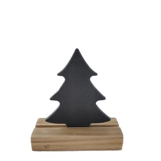 4A Kerstboom | Kleur: Zwart | Kerst Decoratie | Breedte 10.5 - 4.5 centimeter | Hoogte 11 centimeter | Per 12 kerstboompjes