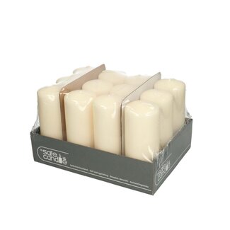 4A Cream-coloured Pillar Candle “Safe Candle” | Diameter 6 centimeter | Height 15 centimeter | Per 12 candles