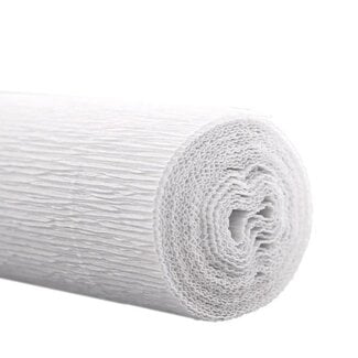 4A Crepepapier op Rol | Kleur: Naturel Wit | Breedte 50 centimeter | Lengte 2.5 meter | Per 5 rollen