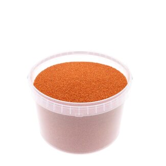 4A Terracotta Decorative Sand | Diameter 0.1 - 0.5 millimetre | in resealable bucket | Contents 3 litre | Per bucket