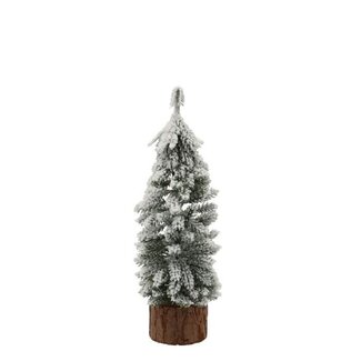 4A Green White Christmas tree with Snow Pinea | Diameter 8 centimeter | Height 25 centimeter | Per 12 Christmas trees