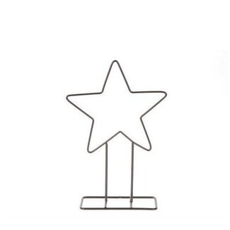 4A Black Star Frame on stand | Christmas Decoration | Diameter 21 centimeter | Height 30 centimeter | Per 12 stars