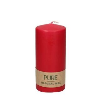 4A Red Pillar Candle Eco Natural Wax | Diameter 6 centimeter | Height 13 centimeter | Burn time 40 uur | Per 6 candles