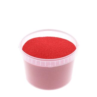 4A Red Decorative Sand | Diameter 0.1 - 0.5 millimetre | in resealable bucket | Content 3 litre | Per bucket
