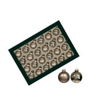 4A Taupe Baubles | Shiny and Matte Baubles | Diameter 25 millimeter | Per 24 baubles