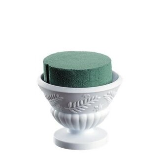 4A Pot met Steekschuim | Kleur: Naturel Wit | Diameter 7.5 centimeter | Hoogte 7.5 centimeter | Per 23 potten