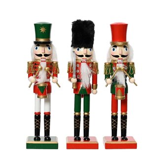 4A Mixed Colours Nutcracker | Christmas Decoration | Length 25 centimetre | Per 12 nutcrackers