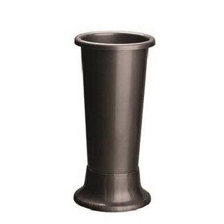 4A Dark grey Plastic Vase "Ideal" | Diameter 14 centimeter | Height 35 centimeter | Per 3 vases