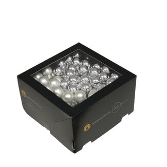 4A Silver-coloured Christmas Baubles | Shiny and Matte Baubles | Diameter 25 millimetre | Per 144 Christmas Baubles