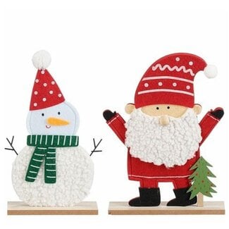 4A Mixed Colours Santa | Christmas Decoration | Length 21 centimeter | Width 5 centimeter | Height 28 centimeter | Per 12 santas