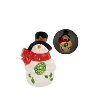 4A Natural White LED Snowman | Christmas Decoration | Diameter 10.5 centimetre | Height 15 centimetre | Per 3 snowmen