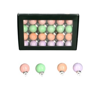 4A Mixed Colours Pearl Christmas Baubles | Diameter 25 millimeter | Per 24 Christmas Baubles