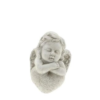 4A Engel Beeldje | Kleur: Grijs | Diameter 11.5 centimeter | Hoogte 15 centimeter | Per 4 engelen