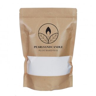 4A Natural White Vegetable Candle Wax Pearlsand | Contents 400 gram | Including 4 wicks | Per bag