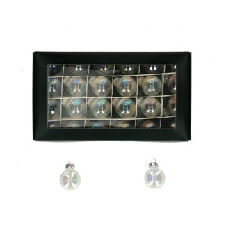 4A Transparent Christmas baubles | Diameter 25 millimeter | Per 24 Christmas baubles