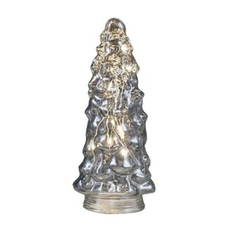 4A Transparent Glass Christmas Tree with LED lights | Christmas Decoration | Diameter 9.5 centimeter | Height 21.5 centimeter | Per 12 Christmas trees