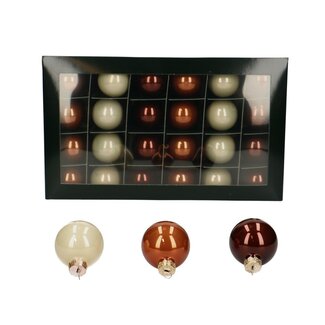 4A Mixed Colours Christmas Baubles | Shiny and Matte Baubles | Diameter 40 millimeter | Per 48 Christmas baubles