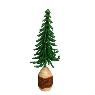 4A Wax Kerstboom Picea | Kleur: Groen | Diameter 9 centimeter | Hoogte 21 centimeter | Per 6 kerstboompjes