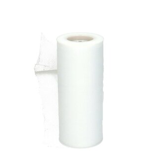 4A Natural White Tulle Ribbon | Width 150 millimetre | Length 23 metre | Per roll