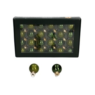 4A Pearl Green Christmas baubles | Diameter 25 millimetre | Per 24 Christmas baubles