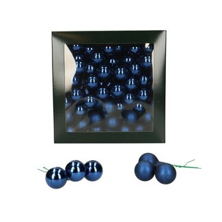 4A Blue Christmas baubles | Shiny and Matte baubles | Diameter 25 millimeter | Per 144 Christmas baubles