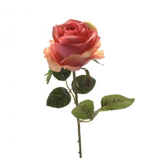 4A Dark pink Orange Artificial roses | Length 45 centimeter | Per 12 roses