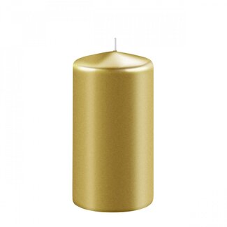 4A Gold-coloured Pillar Candle “Safe Candle” | Diameter 6 centimetre | Height 15 centimetre | Burning time 58 hours | Per 4 candles
