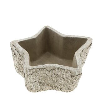 4A Grey Ceramic Flowerpot Star-shaped | Length 20 centimeter | Width 20 centimeter | Height 8 centimeter | Per 4 flowerpots