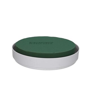 4A Natural White Bowl with green Oasis "Venezia" | Diameter 20 centimeter | Per 2 bowls