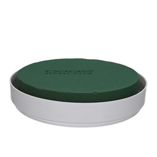 4A Natural White Bowl with green Oasis "Venezia" | Diameter 25 centimeter | Per bowl
