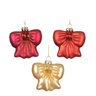 4A Strik Kerstbal Hanger | Kleur: Gemengde Kleuren | Kerst Decoratie | Diameter 85 millimeter | Per 48 hangers