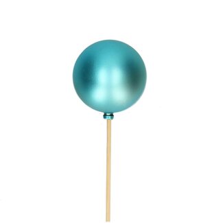 4A Blue Matt Bauble Pick | Christmas Decoration | Diameter 6 centimetre | Pick length ± 50 centimetre | Per 25 picks