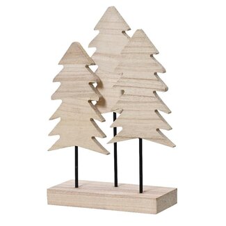 4A Light brown Wooden Christmas trees on stand “Paulownia“ | Christmas Decoration | Length 24 centimeter | Width 10 centimeter | Height 45 centimeter | Per 6 stands
