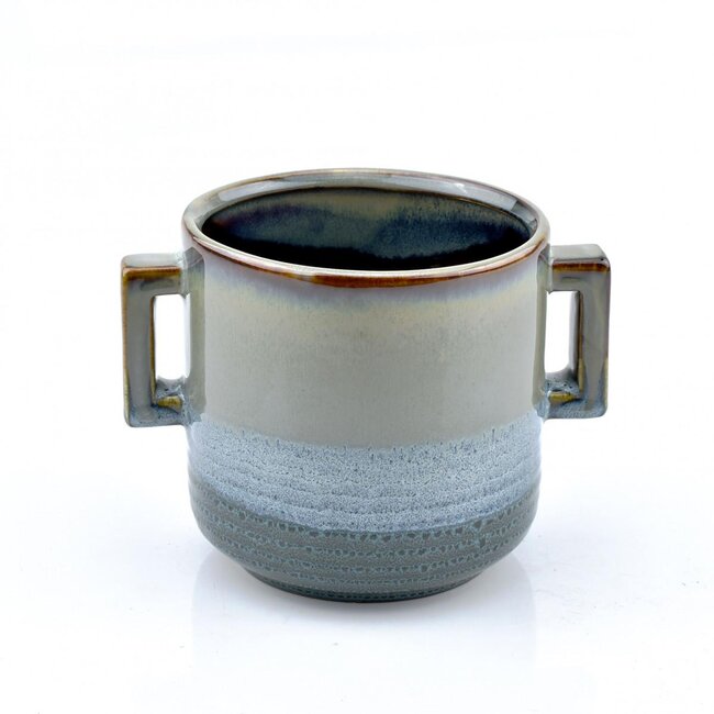 Maritiem Retro pot+oren d13*12.5cm